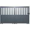 VENTE-UNIQUE.COM Portail Coulissant Aluminium Ajouré L401 X H140 Cm Anthracite En Kit TARNOS II - Gris Anthracite 2 VENTE-UNIQUE.COM Portail Coulissant Aluminium Ajouré L401 X H140 Cm Anthracite En Kit TARNOS II - Gris Anthracite -Portail Soldes Boutique 61511049 1