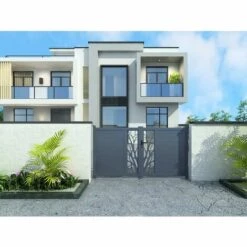 VENTE-UNIQUE.COM Portail Battant Aluminium Semi Ajouré à Motifs L350 X H164 Cm Anthracite En Kit LABRIT II - Gris Anthracite 11 VENTE-UNIQUE.COM Portail Battant Aluminium Semi Ajouré à Motifs L350 X H164 Cm Anthracite En Kit LABRIT II - Gris Anthracite -Portail Soldes Boutique 61523773 5