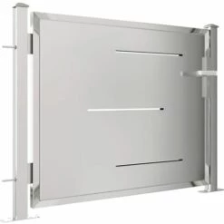 TRUE DEAL Portail De Jardin 100x75 Cm Acier Inoxydable -Portail Soldes Boutique 61695565 3