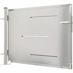 TRUE DEAL Portail De Jardin 100x75 Cm Acier Inoxydable -Portail Soldes Boutique 61695565 4