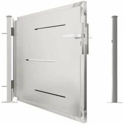 TRUE DEAL Portail De Jardin 100x75 Cm Acier Inoxydable -Portail Soldes Boutique 61695565 5