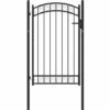 TRUE DEAL Portail De Clôture Avec Dessus Arqué Acier 100x150 Cm Noir 2 TRUE DEAL Portail De Clôture Avec Dessus Arqué Acier 100x150 Cm Noir -Portail Soldes Boutique 61810683 1