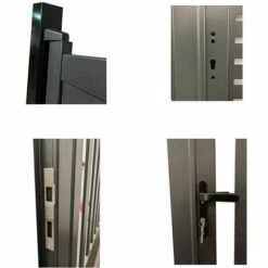 VENTE-UNIQUE.COM Portail Battant Aluminium Semi Ajouré à Motifs L300 X H164 Cm Anthracite En Kit LABRIT II - Gris Anthracite 10 VENTE-UNIQUE.COM Portail Battant Aluminium Semi Ajouré à Motifs L300 X H164 Cm Anthracite En Kit LABRIT II - Gris Anthracite -Portail Soldes Boutique 61829588 4