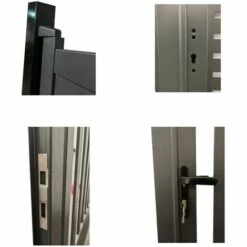 VENTE-UNIQUE.COM Portail Battant Aluminium Semi Ajouré L294 X H180 Cm Anthracite En Kit MAZANO - Gris Anthracite -Portail Soldes Boutique 61829766 5