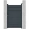 VENTE-UNIQUE.COM Portillon Battant Aluminium Persien L103 X H166 Cm Anthracite VIAZO - Gris Anthracite -Portail Soldes Boutique 61830659 1