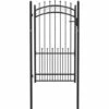 TRUE DEAL Portail De Clôture Avec Pointes Acier 100x175 Cm Noir -Portail Soldes Boutique 61839843 1