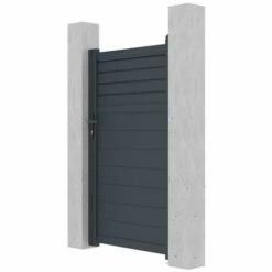 VENTE-UNIQUE.COM Portillon Battant Aluminium Persien L103 X H181 Cm Anthracite VIAZO - Gris Anthracite 9 VENTE-UNIQUE.COM Portillon Battant Aluminium Persien L103 X H181 Cm Anthracite VIAZO - Gris Anthracite -Portail Soldes Boutique 61844483 3