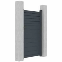 VENTE-UNIQUE.COM Portillon Battant Aluminium Persien L103 X H181 Cm Anthracite VIAZO - Gris Anthracite 10 VENTE-UNIQUE.COM Portillon Battant Aluminium Persien L103 X H181 Cm Anthracite VIAZO - Gris Anthracite -Portail Soldes Boutique 61844483 4