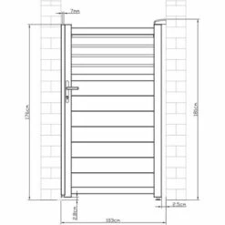 VENTE-UNIQUE.COM Portillon Battant Aluminium Persien L103 X H181 Cm Anthracite VIAZO - Gris Anthracite 11 VENTE-UNIQUE.COM Portillon Battant Aluminium Persien L103 X H181 Cm Anthracite VIAZO - Gris Anthracite -Portail Soldes Boutique 61844483 5