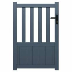 VENTE-UNIQUE.COM Portillon Battant Aluminium Ajouré L100 X H140 Cm Anthracite BARTOS - Gris Anthracite 9 VENTE-UNIQUE.COM Portillon Battant Aluminium Ajouré L100 X H140 Cm Anthracite BARTOS - Gris Anthracite -Portail Soldes Boutique 63152643 3