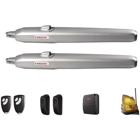 VENTE-UNIQUE.COM Portail électrique Battant Aluminium Plein L397 X H181 Cm Anthracite NAZARIO - Gris Anthracite 4 VENTE-UNIQUE.COM Portail électrique Battant Aluminium Plein L397 X H181 Cm Anthracite NAZARIO - Gris Anthracite – Image 2