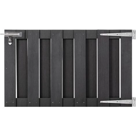 SUPERMARKET Portillon WPC 100x60 Cm Gris 3 SUPERMARKET Portillon WPC 100x60 Cm Gris