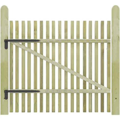 SUPERMARKET Portail De Jardin En Piquets Bois De Pin Imprégné 100x100 Cm 4 SUPERMARKET Portail De Jardin En Piquets Bois De Pin Imprégné 100x100 Cm – Image 2