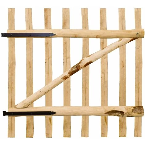 SUPERMARKET Portillon De Clôture Simple Bois De Noisetier 100 X 100 Cm 4 SUPERMARKET Portillon De Clôture Simple Bois De Noisetier 100 X 100 Cm – Image 2
