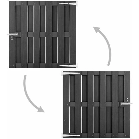 SUPERMARKET Portillon WPC 100x100 Cm Gris 4 SUPERMARKET Portillon WPC 100x100 Cm Gris – Image 2