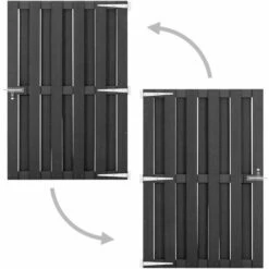 SUPERMARKET Portillon WPC 100x150 Cm Gris 8 SUPERMARKET Portillon WPC 100x150 Cm Gris -Portail Soldes Boutique 63676571 2