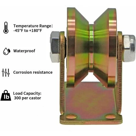 SINCèREETALI Roue à Rainure En V Pcs, Roues De Portail Coulissant De 50 Mm, Roues En Acier à Rainure En V, Pour Portail Coulissant, Porte D'usine, Porte D'allée, Capacité De Charge 300 Kg Par Rouleau 6 SINCèREETALI Roue à Rainure En V Pcs, Roues De Portail Coulissant De 50 Mm, Roues En Acier à Rainure En V, Pour Portail Coulissant, Porte D'usine, Porte D'allée, Capacité De Charge 300 Kg Par Rouleau – Image 4
