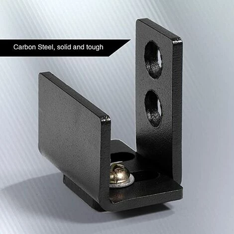 BENOBBY KIDS Quincaillerie Fixée Au Mur Avec Guide De Porte De Grange Coulissante En Acier Au Carbone Noir Pour Guidage Au Sol Pour Usage Intensif Avec Vis 4 BENOBBY KIDS Quincaillerie Fixée Au Mur Avec Guide De Porte De Grange Coulissante En Acier Au Carbone Noir Pour Guidage Au Sol Pour Usage Intensif Avec Vis – Image 2