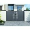 VENTE-UNIQUE.COM Portail Battant Aluminium Semi Ajouré à Motifs L300 X H164 Cm Anthracite En Kit ORIST II - Gris Anthracite 1 VENTE-UNIQUE.COM Portail Battant Aluminium Semi Ajouré à Motifs L300 X H164 Cm Anthracite En Kit ORIST II - Gris Anthracite -Portail Soldes Boutique 64088562 1