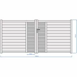 VENTE-UNIQUE.COM Portail Battant Aluminium Semi Ajouré à Motifs L350 X H164 Cm Blanc En Kit ORIST II - Blanc 9 VENTE-UNIQUE.COM Portail Battant Aluminium Semi Ajouré à Motifs L350 X H164 Cm Blanc En Kit ORIST II - Blanc -Portail Soldes Boutique 64088618 4