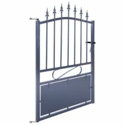 EASYCLOTURE Portillon Aluminium Gris Jais Passage 1m