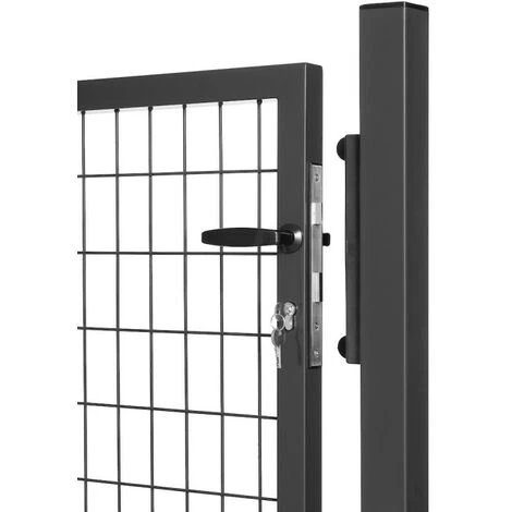 EASYCLOTURE Portillon Grillagé En Acier Galvanisé Maille 100 X 50 Passage 1m X 1m00 Gris Anthracite 4 EASYCLOTURE Portillon Grillagé En Acier Galvanisé Maille 100 X 50 Passage 1m X 1m00 Gris Anthracite – Image 2
