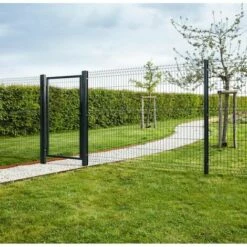 EASYCLOTURE Portillon Grillagé En Acier Galvanisé Maille 100 X 50 Passage 1m X 1m00 Gris Anthracite 11 EASYCLOTURE Portillon Grillagé En Acier Galvanisé Maille 100 X 50 Passage 1m X 1m00 Gris Anthracite -Portail Soldes Boutique 64562512 5