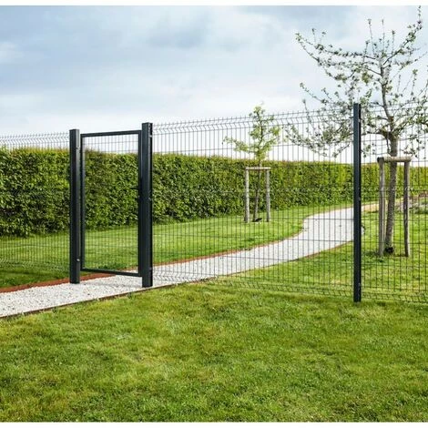 EASYCLOTURE Portillon Grillagé En Acier Galvanisé Maille 100 X 50 Passage 1m X 1m00 Gris Anthracite 7 EASYCLOTURE Portillon Grillagé En Acier Galvanisé Maille 100 X 50 Passage 1m X 1m00 Gris Anthracite – Image 5
