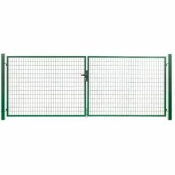 EASYCLOTURE Portail Grillagé Acier Galvanisé 1m00 X 4m Vert
