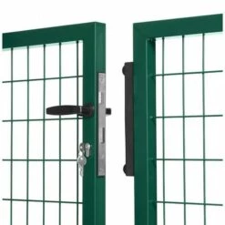 EASYCLOTURE Portail Grillagé Acier Galvanisé 1m00 X 4m Vert -Portail Soldes Boutique 64562545 4