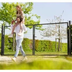 EASYCLOTURE Portail Grillagé Acier Galvanisé 1m00 X 4m Vert -Portail Soldes Boutique 64562545 5