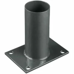 EASYCLOTURE Platine De Fixation Diamètre 60 Mm Pour Portillon Grillagé Noir