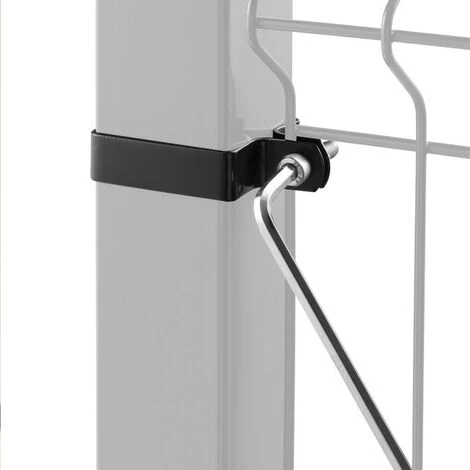 EASYCLOTURE Collier De Fixation Carré 80 X 80 Mm Pour Portillon Grillagé Noir 4 EASYCLOTURE Collier De Fixation Carré 80 X 80 Mm Pour Portillon Grillagé Noir – Image 2
