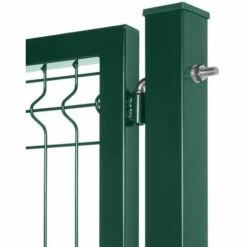 EASY CLOTURE Portillon Grillagé En Acier Galvanisé Maille 200 X 50 Occultable Passage 1m X 1m30 Vert -Portail Soldes Boutique 64562583 4