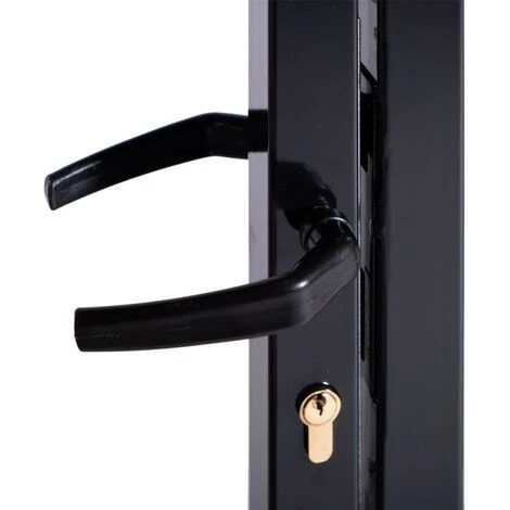 EASY CLOTURE Portail Aluminium Noir Double Battant Jais 4m00 6 EASY CLOTURE Portail Aluminium Noir Double Battant Jais 4m00 – Image 4