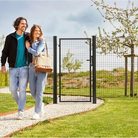 EASY CLOTURE Portillon Grillagé En Acier Galvanisé Maille 50 X 50 Passage 1m X 1m00 Vert 7 EASY CLOTURE Portillon Grillagé En Acier Galvanisé Maille 50 X 50 Passage 1m X 1m00 Vert – Image 5