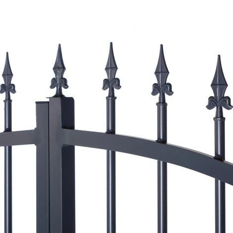 EASY CLOTURE Portail Aluminium Gris Double Battant Jais 4m00 6 EASY CLOTURE Portail Aluminium Gris Double Battant Jais 4m00 – Image 4