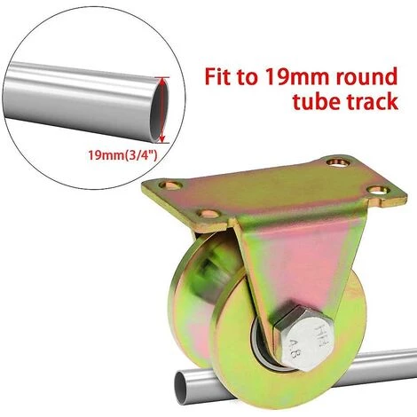BDD 4 Roues De Portail Coulissant 50 Mm, Roues En Acier Avec Rainures En U, Rainures En U Pour Voie De Marche Arrière, Machines Industrielles 4 BDD 4 Roues De Portail Coulissant 50 Mm, Roues En Acier Avec Rainures En U, Rainures En U Pour Voie De Marche Arrière, Machines Industrielles – Image 2