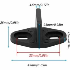 OSQI Guide De Sol Robuste Guide De Sol Guide De Sol Réglable Avec Vis Convient Pour Porte D'armoire Porte En Bois Porte De Grange 4 Pièces Noir -Portail Soldes Boutique 65504760 2
