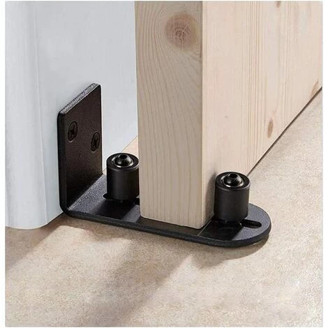 OSQI Guide Au Sol Portes Coulissantes De La Grange Montage Mural RéGlable Roulements à Billes à Guidage Noir 3 OSQI Guide Au Sol Portes Coulissantes De La Grange Montage Mural RéGlable Roulements à Billes à Guidage Noir