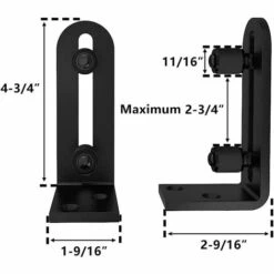 OSQI Guide Au Sol Portes Coulissantes De La Grange Montage Mural RéGlable Roulements à Billes à Guidage Noir 11 OSQI Guide Au Sol Portes Coulissantes De La Grange Montage Mural RéGlable Roulements à Billes à Guidage Noir -Portail Soldes Boutique 65988262 5