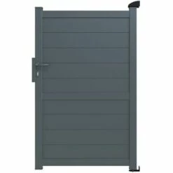 EASYCLOTURE Portillon Aluminium Plein - Easy Alu - Gris Anthracite