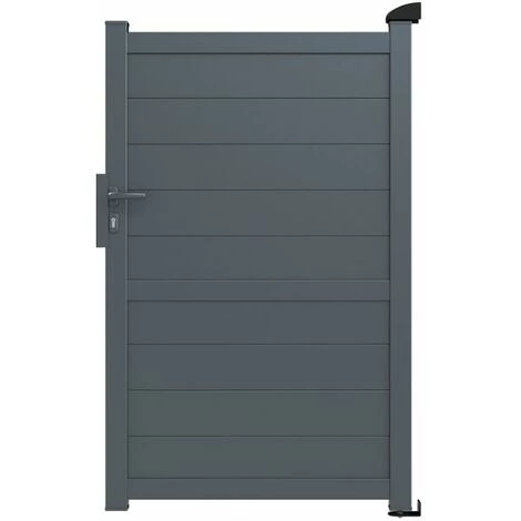EASYCLOTURE Portillon Aluminium Plein - Easy Alu - Gris Anthracite 3 EASYCLOTURE Portillon Aluminium Plein - Easy Alu - Gris Anthracite
