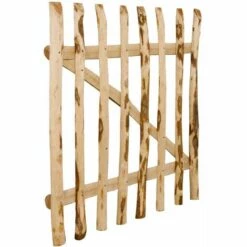 VIDAXL Portillon De Clôture Simple Bois De Noisetier 100 X 100 Cm - Beige -Portail Soldes Boutique 66811120 3