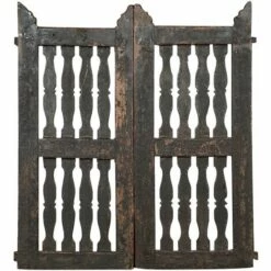 BISCOTTINI Porte En Bois Massif Et En Fer, Pour Une Utilisation Intérieure Et Extérieure