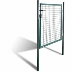 LES TENDANCES Portail De Clôture à Porte Simple Acier Enduit De Poudre 9 LES TENDANCES Portail De Clôture à Porte Simple Acier Enduit De Poudre -Portail Soldes Boutique 66897648 3