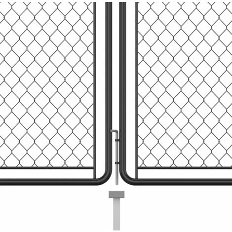 LES TENDANCES Portail De Jardin Acier 200x395 Cm Anthracite 5 LES TENDANCES Portail De Jardin Acier 200x395 Cm Anthracite – Image 3