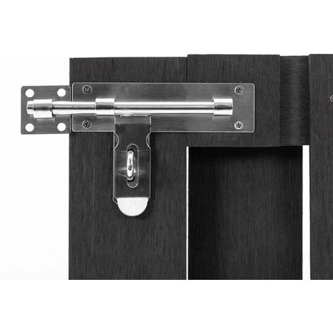 LES TENDANCES Portillon WPC 100x80 Cm Gris 6 LES TENDANCES Portillon WPC 100x80 Cm Gris – Image 4