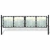 LES TENDANCES Portail Simple De Clôture Noir 300x125 Cm 2 LES TENDANCES Portail Simple De Clôture Noir 300x125 Cm -Portail Soldes Boutique 66923349 1