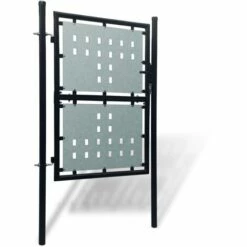 LES TENDANCES Portail Simple De Clôture Noir 100x225 Cm -Portail Soldes Boutique 66923495 2